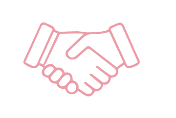 Two hands meeting in a handshake