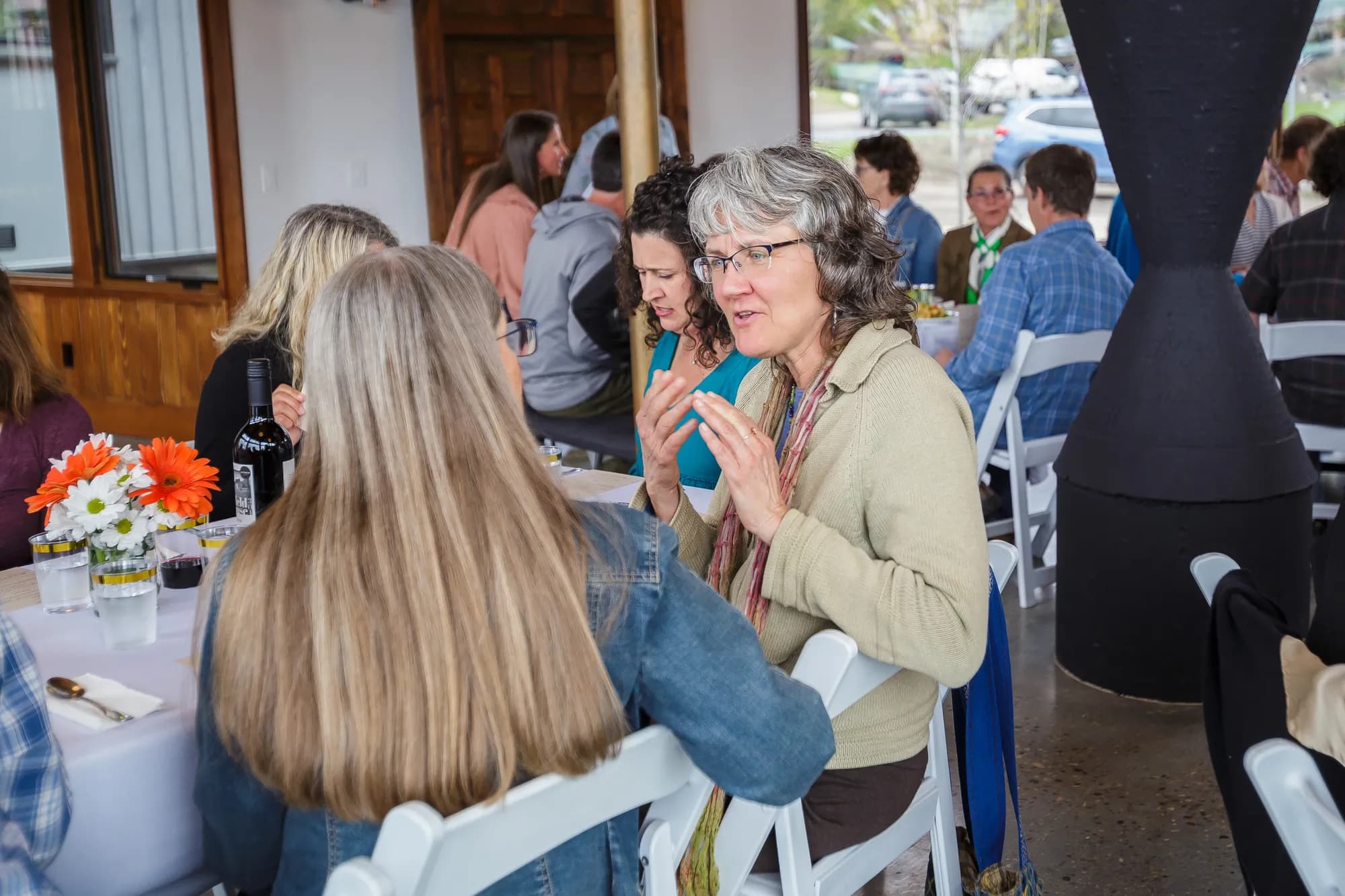 Participants gathered in conversation